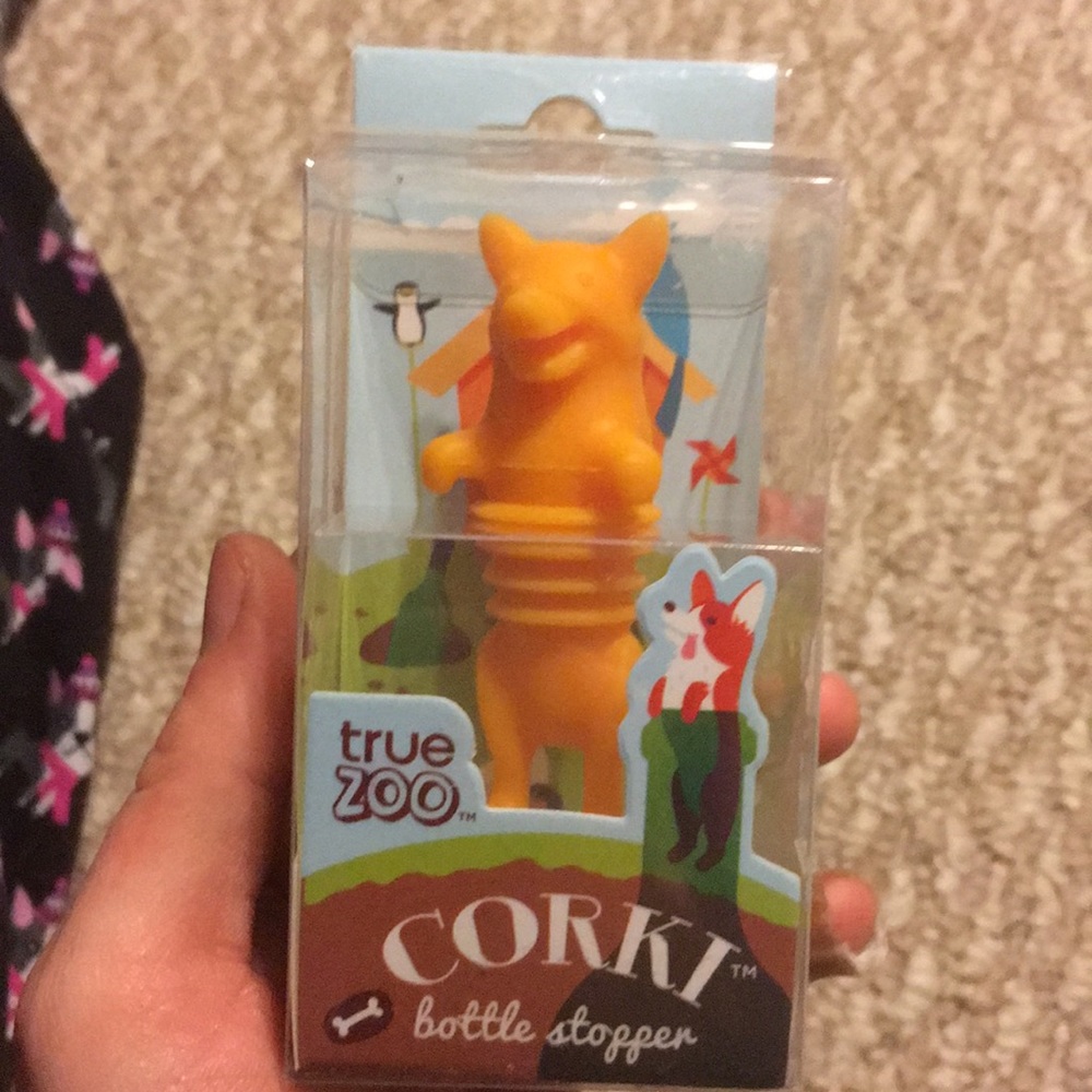 Corki Pembroke Welsh Corgi wine bottle stopper